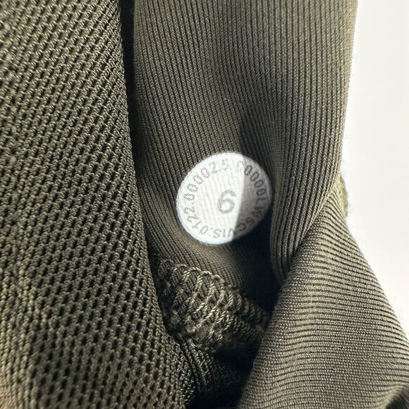 Lululemon Womens 6 Power Thru‎ Tight Legging Green Olive Pockets - Picture 8 of 12